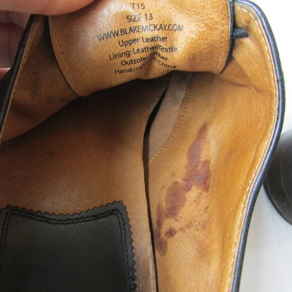 Blake Mckay Men's 13 Lawson Leather Lace Up Oxford Dress Shoe Black T15 - Picture 6 of 6